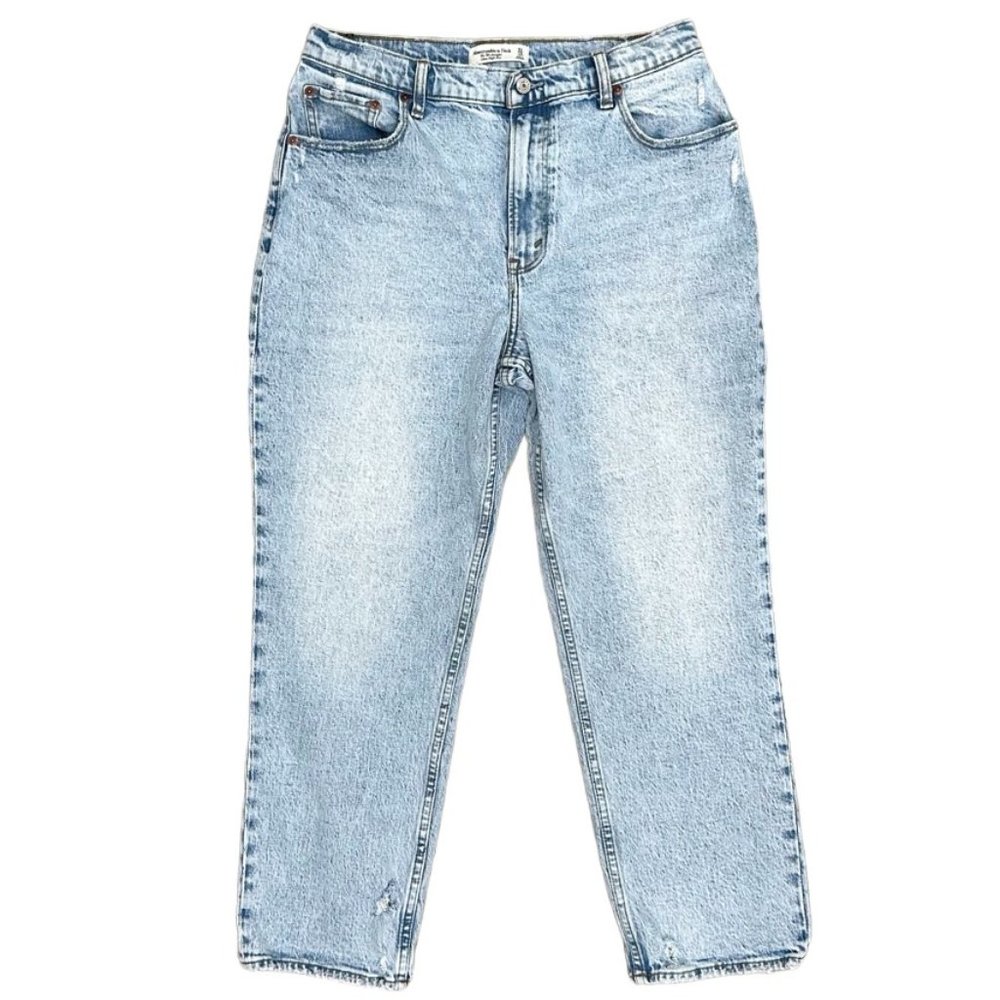 Abercrombie & Fitch The ‘90s Straight Ultra High Rise Jeans Denim Curve Love